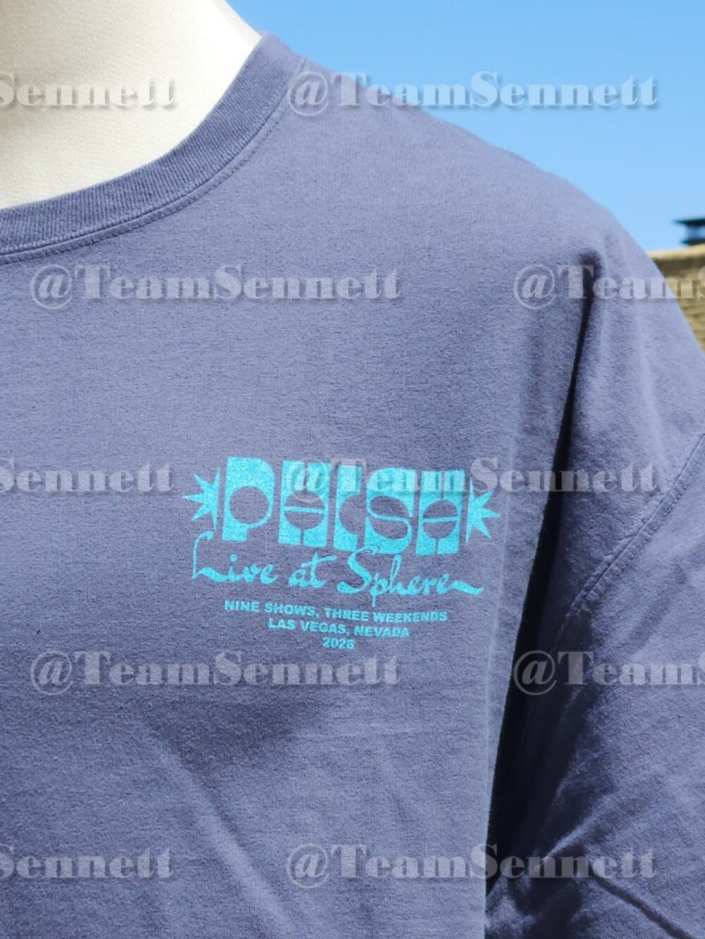 2026 Phish Sphere Shirt - Blue Live at Sphere Design